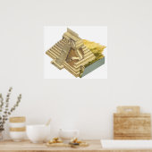 Poster Palenque Mexique. Temple des Inscriptions (Cuisine)