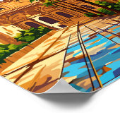 Poster Palerme Italie illustration de voyage vintage (Coin)