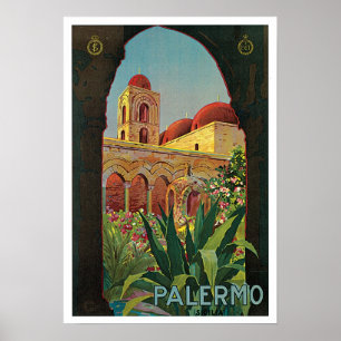 Poster Palerme, Italie Vintage Italie Voyage