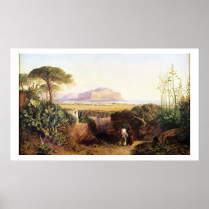 Poster Palerme, Sicile, 1847 (huile sur toile)