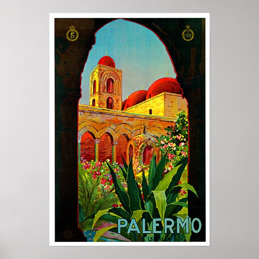 Poster Palerme Sicile Italie Travel Art (Devant)