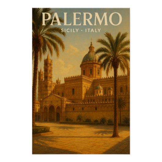 Poster Palermo — Sicile — Italie, voyage (Devant)