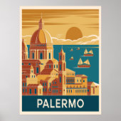 Poster Palermo Voyage Rétro (Devant)
