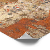 Poster Palestine 15ème siècle Topographie de la Terre Sai (Coin)