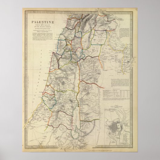 Poster Palestine, districts adjacents (Devant)