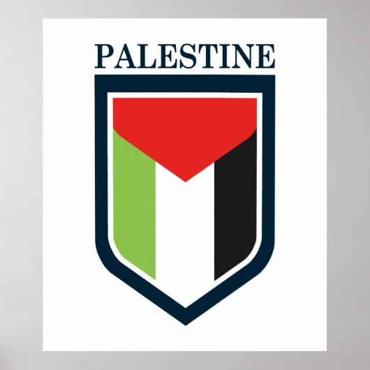 Poster Palestine & drapeau palestinien (Devant)