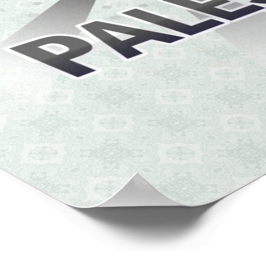 Poster Palestine Flag Map 2.0 (Coin)