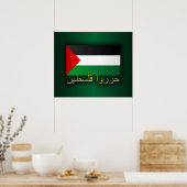 Poster Palestine libre (arabe) (Cuisine)