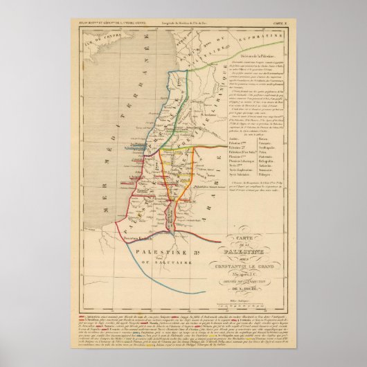 Poster Palestine sous Constantin le Grand, 330 apres JC (Devant)