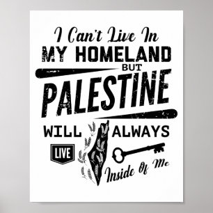 Poster Palestine will always live inside of me