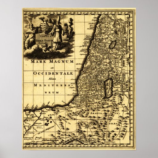 Poster PalestineCarte panoramiquePalestine (Devant)