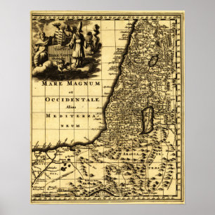 Poster PalestinePanoramic MapPalestine