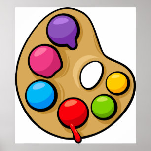 Poster Palette d'art Peintres