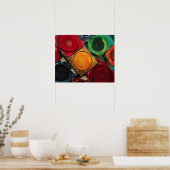 Poster Palette de boîte à peinture aquarelle pour artiste (Cuisine)