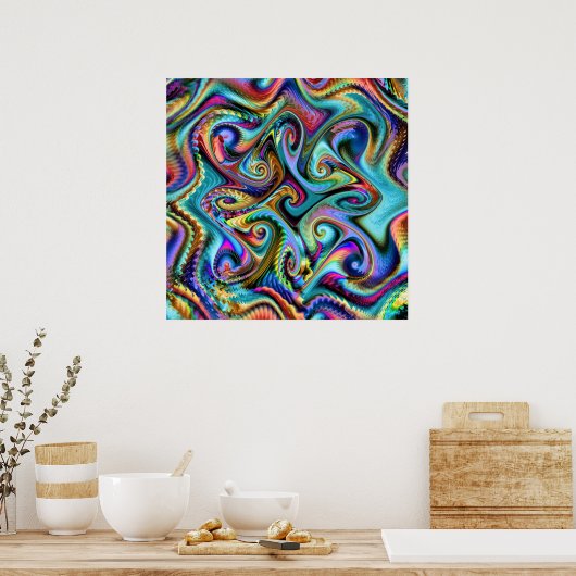 Poster Palette d'hiver fractale (Cuisine)