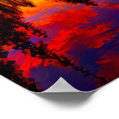 Poster Palette du coucher de soleil, Gold et Red Sky sur  (Coin)