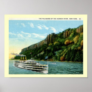 Poster Palisades de la rivière Hudson, NY, années 1920 Vi