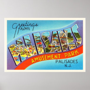 Poster Palisades New Jersey NJ Vintage voyage Carte posta