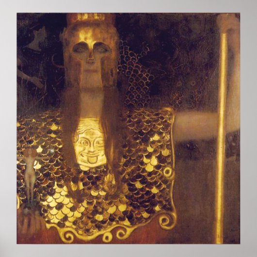 Poster Pallas Athena par Gustav Klimt (Devant)