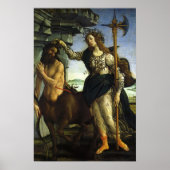 Poster Pallas et Centaur par Sandro Botticelli (Devant)
