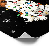 Poster Pallon Dog Christmas Lights Reindeer Funny Xmas Do (Coin)