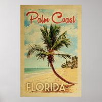 Palm Coast Palm Tree Vintage voyage