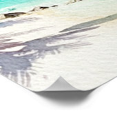 Poster Palm de Plage Tropical | Bienvenue du Mariage Mono (Coin)