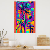 Poster Palm dimanche Ken Gage Tropical Rétrowave (Cuisine)