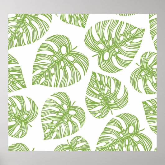Poster Palm Exotique Feuilles Vintage (Devant)