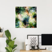 Poster Palm Feuille moderne Tropical Abstract Design (Bureau à domicile)