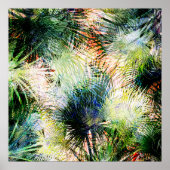 Poster Palm Feuille moderne Tropical Abstract Design (Devant)