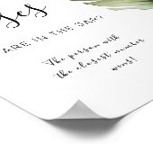 Poster Palm Leaf Tropic Combien de baisers enseigne (Coin)