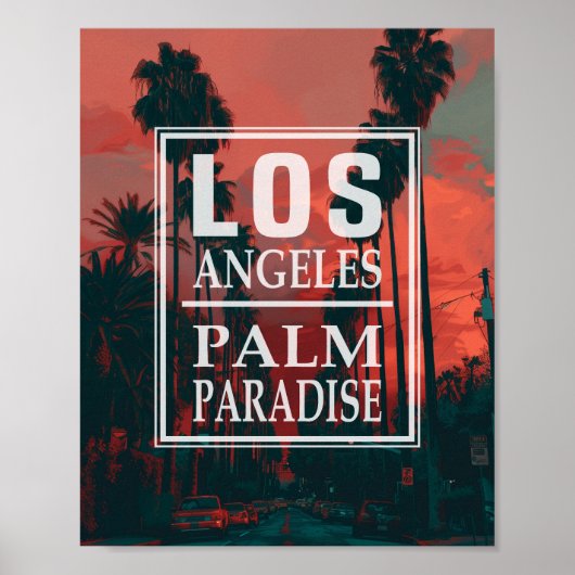 Poster Palm Paradise de Los Angeles (Devant)