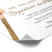 Poster Palm séché Feuilles Pampas Grass Signature Boisson (Coin)