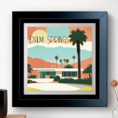 Poster Palm Springs vintages Aquarelles Palms