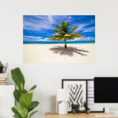 Poster Palm sur la plage de sable blanc (Bureau à domicile)