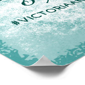 Poster Palm Tree Beach Tropical Mariage Bienvenue (Coin)