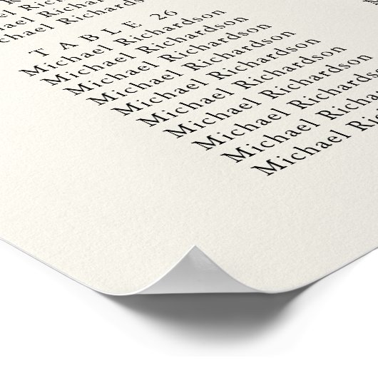 Poster Palm Tree Beach Wedding 30 Table Seating Chart (Coin)