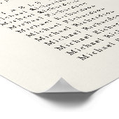 Poster Palm Tree Beach Wedding 9 Table Seating Chart (Coin)