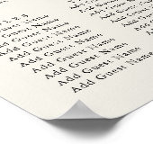 Poster Palm Tree Destination Mariage 14 Table Seating (Coin)