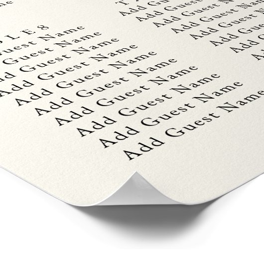 Poster Palm Tree Destination Mariage 14 Table Seating (Coin)