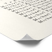 Poster Palm Tree Destination Mariage 8 Table Seating (Coin)