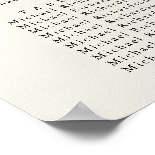 Poster Palm Tree Destination Mariage 8 Table Seating (Coin)