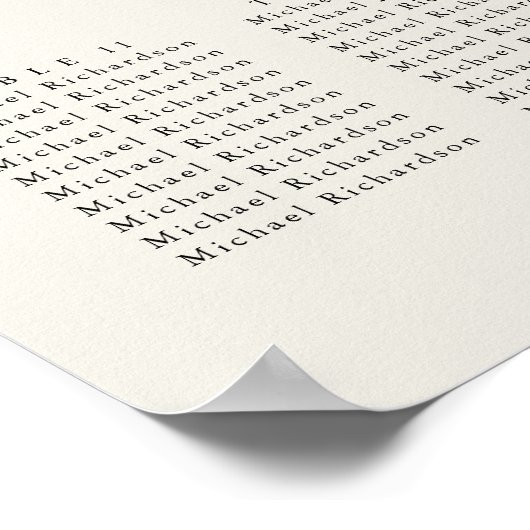 Poster Palm Tree Destination Wedding 15 Seating Chart (Coin)