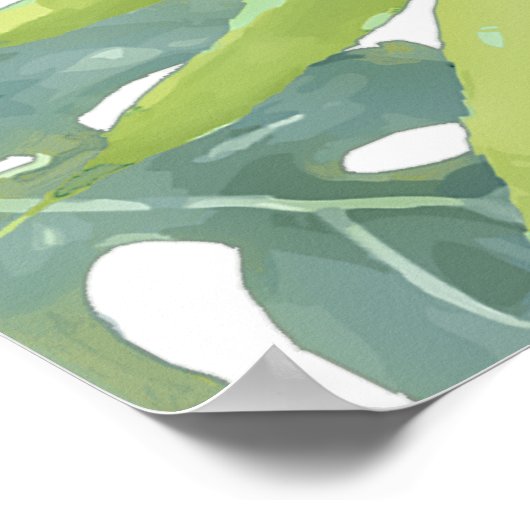 Poster Palm Tree Fronds Peinture hawaïenne (Coin)