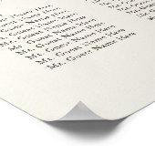 Poster Palm Tree Modern Mariage 30 Table Seating Chart (Coin)