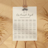 Poster Palm Tree Modern Mariage 30 Table Seating Chart