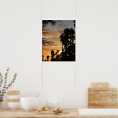 Poster Palm Tree Sunset Los Angeles (Cuisine)