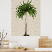 Poster Palm Tree Vintage Tropical Elégant Marbre (Cuisine)