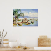 Poster Palm Trees and Boulders, Bay of Rio, (Cuisine)